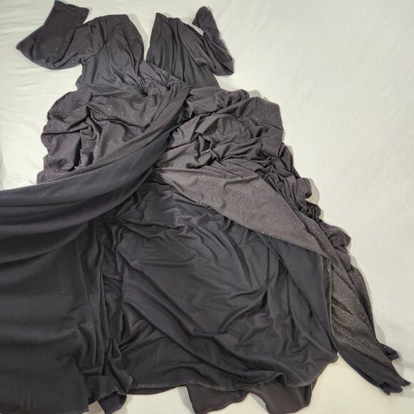 TIFFANY ROSE Maternity Isabella Glitter Black Surplice Dress Size6 USA 14/16. - Picture 8 of 16